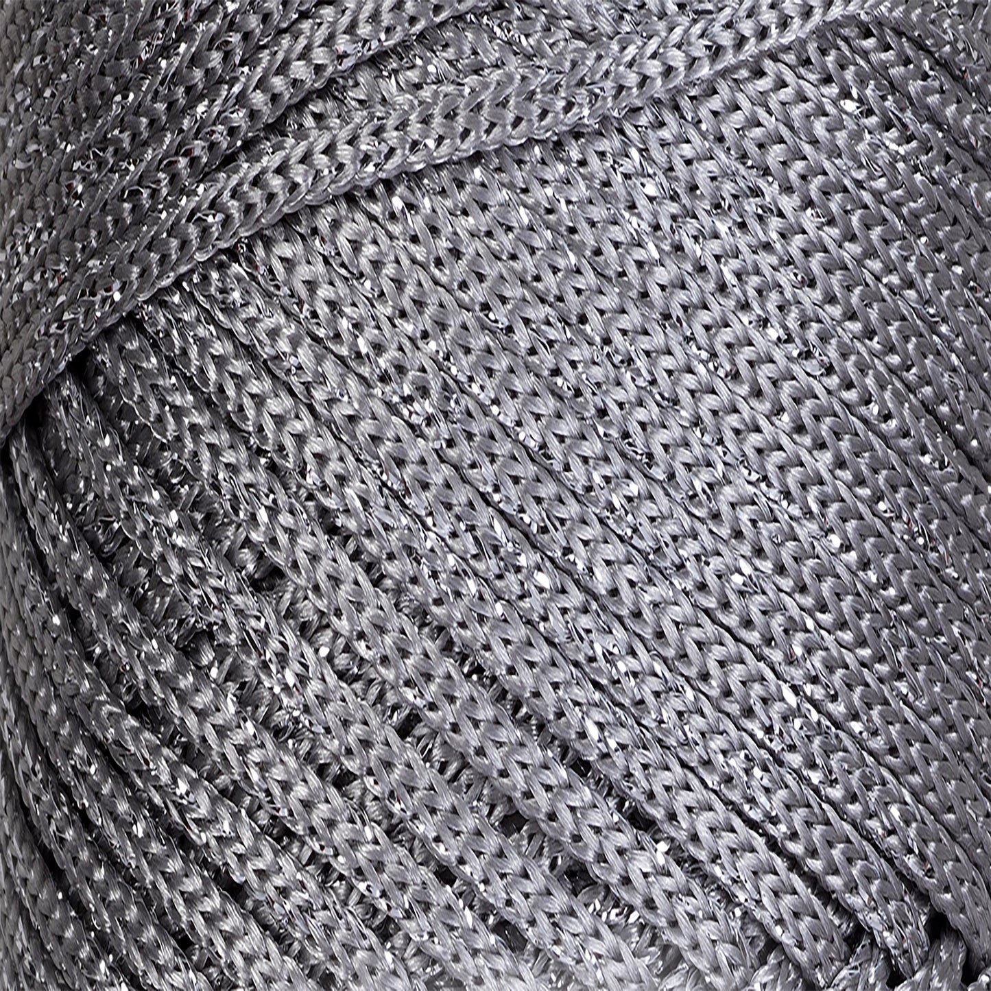 Sparkle Polyester Macrame Cord 2mm x 125 yards (375 feet) - Light Grey Sparkle