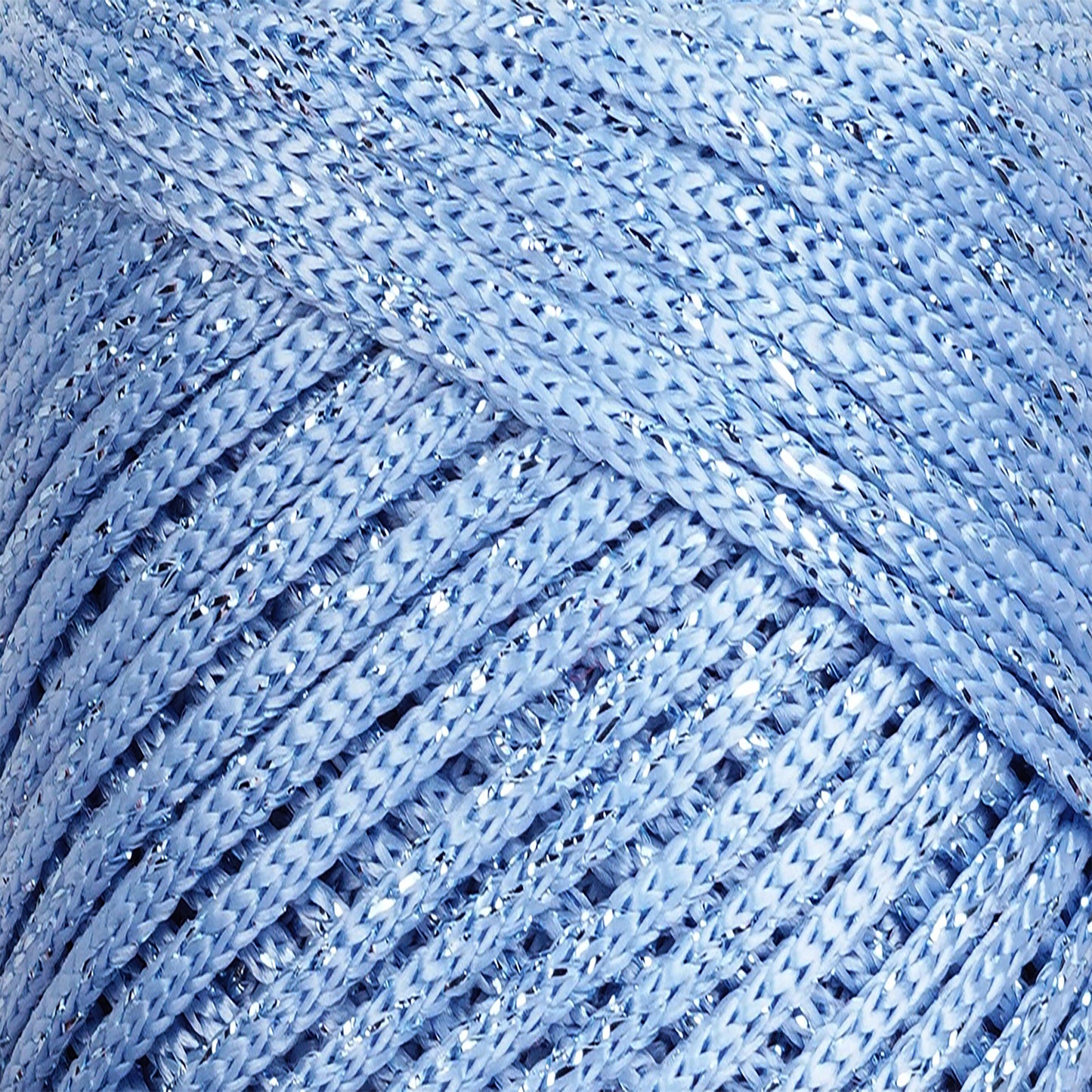 Sparkle Polyester Macrame Cord 2mm x 125 yards (375 feet) - Baby Blue Sparkle