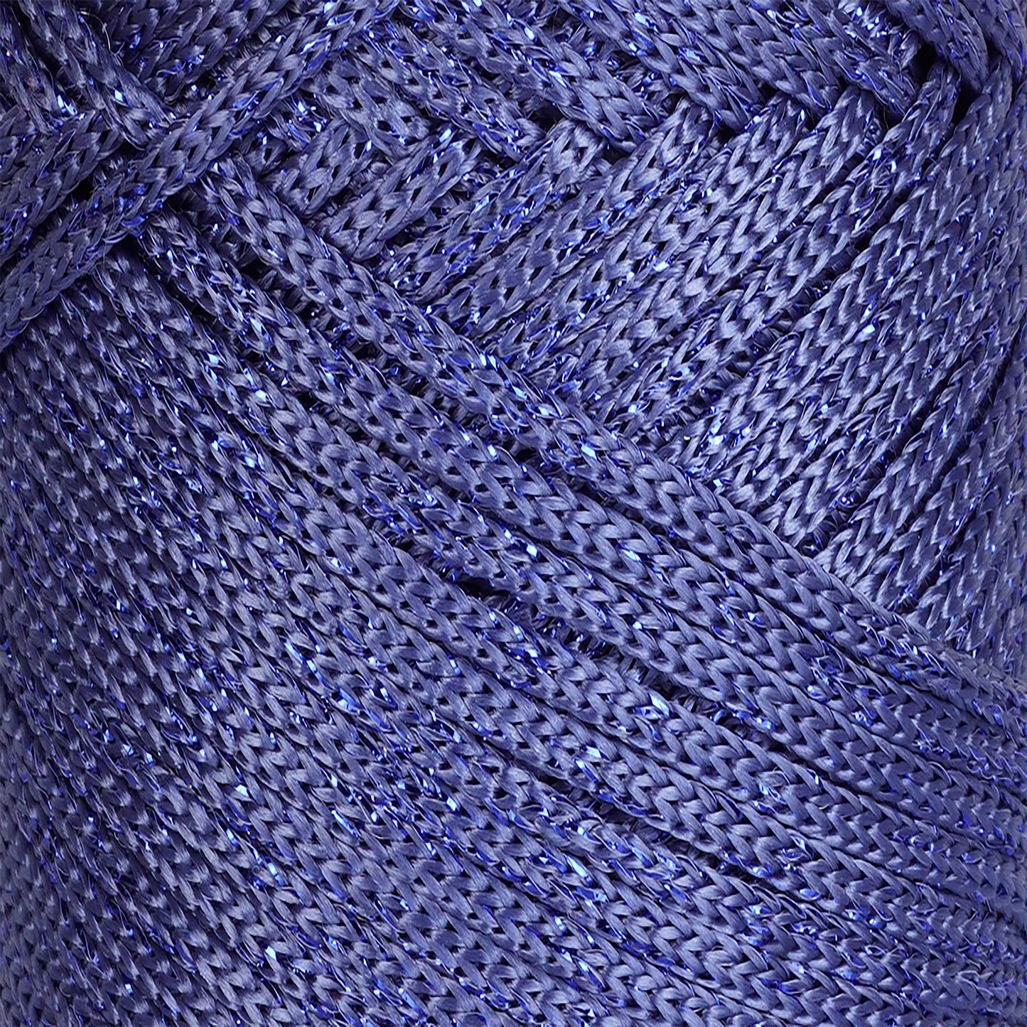 Sparkle Polyester Macrame Cord 2mm x 125 yards (375 feet) - Denim Blue Sparkle