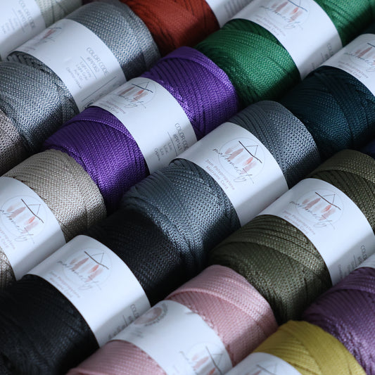Polyester Macrame Cord 3mm x 131 Yards (394 feet) Polypropylene - Crepe Green