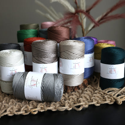 Polyester Macrame Cord 3mm x 131 Yards (394 feet) Polypropylene - Ecru