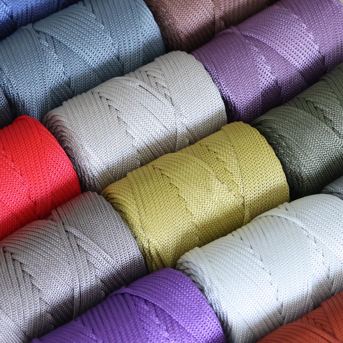 Polyester Macrame Cord 5mm x 104 Yards (311 feet) Polypropylene - Red