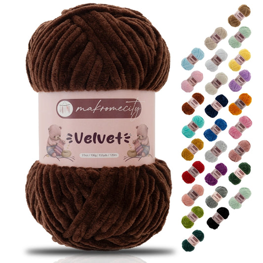Velvet Yarn Premium Chenille Yarn, Ultra Soft, Anti-Pilling