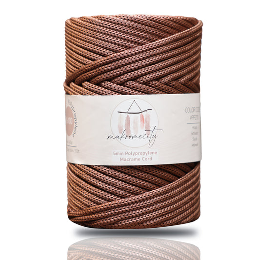 Polyester Macrame Cord 5mm x 104 Yards (311 feet) Polypropylene - Copper