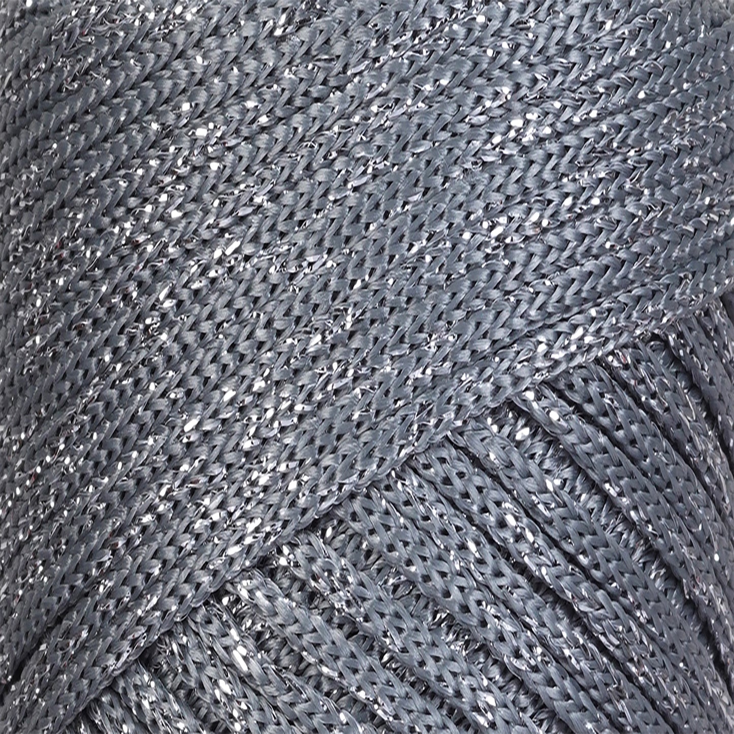 Sparkle Polyester Macrame Cord 2mm x 125 yards (375 feet)  - Grey Sparkle