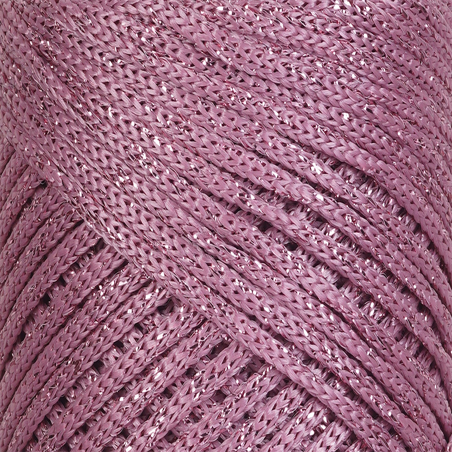 Sparkle Polyester Macrame Cord 2mm x 250 yards (750 feet)  - Dusty Rose Sparkle
