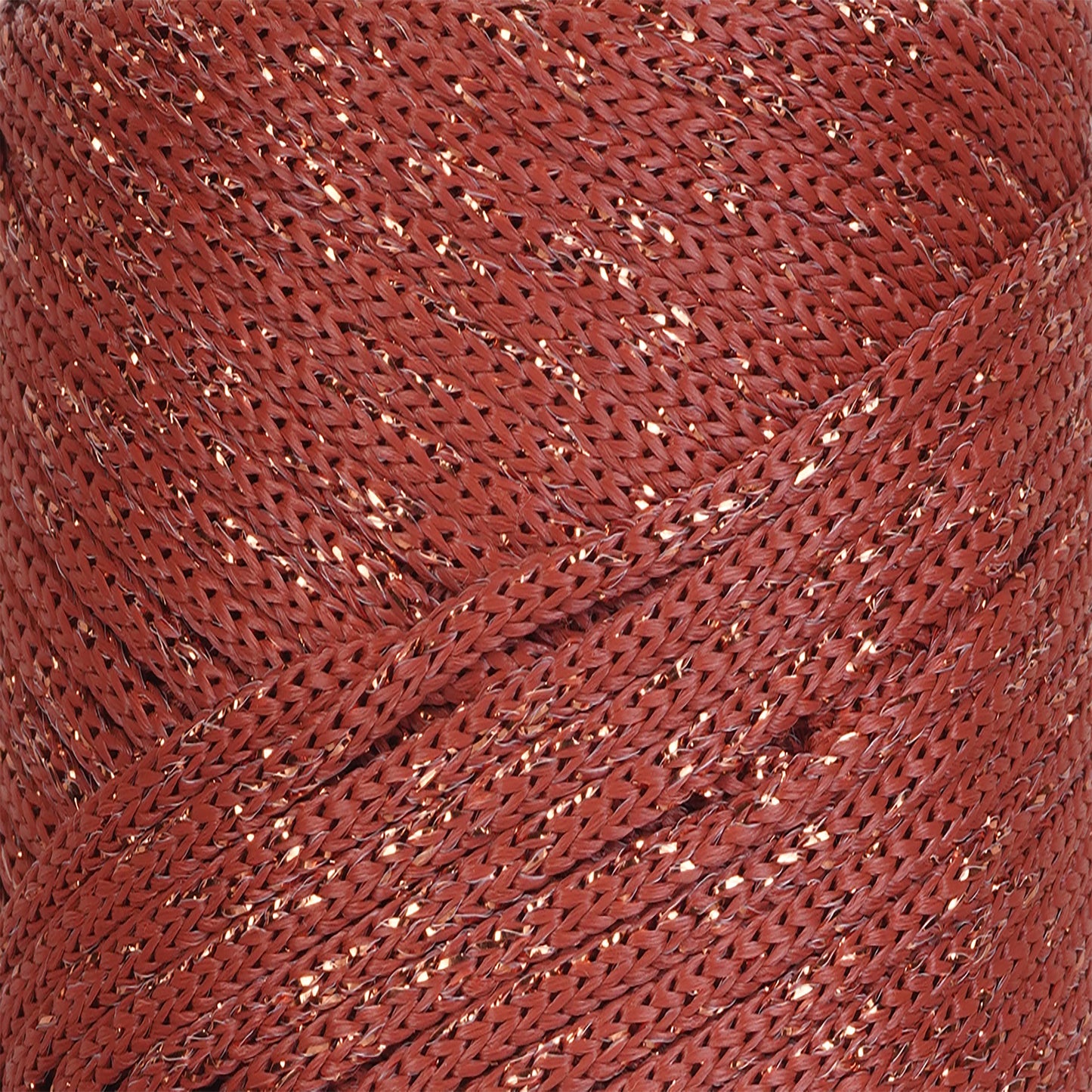 Sparkle Polyester Macrame Cord 2mm x 250 yards (750 feet)  - Brick Sparkle