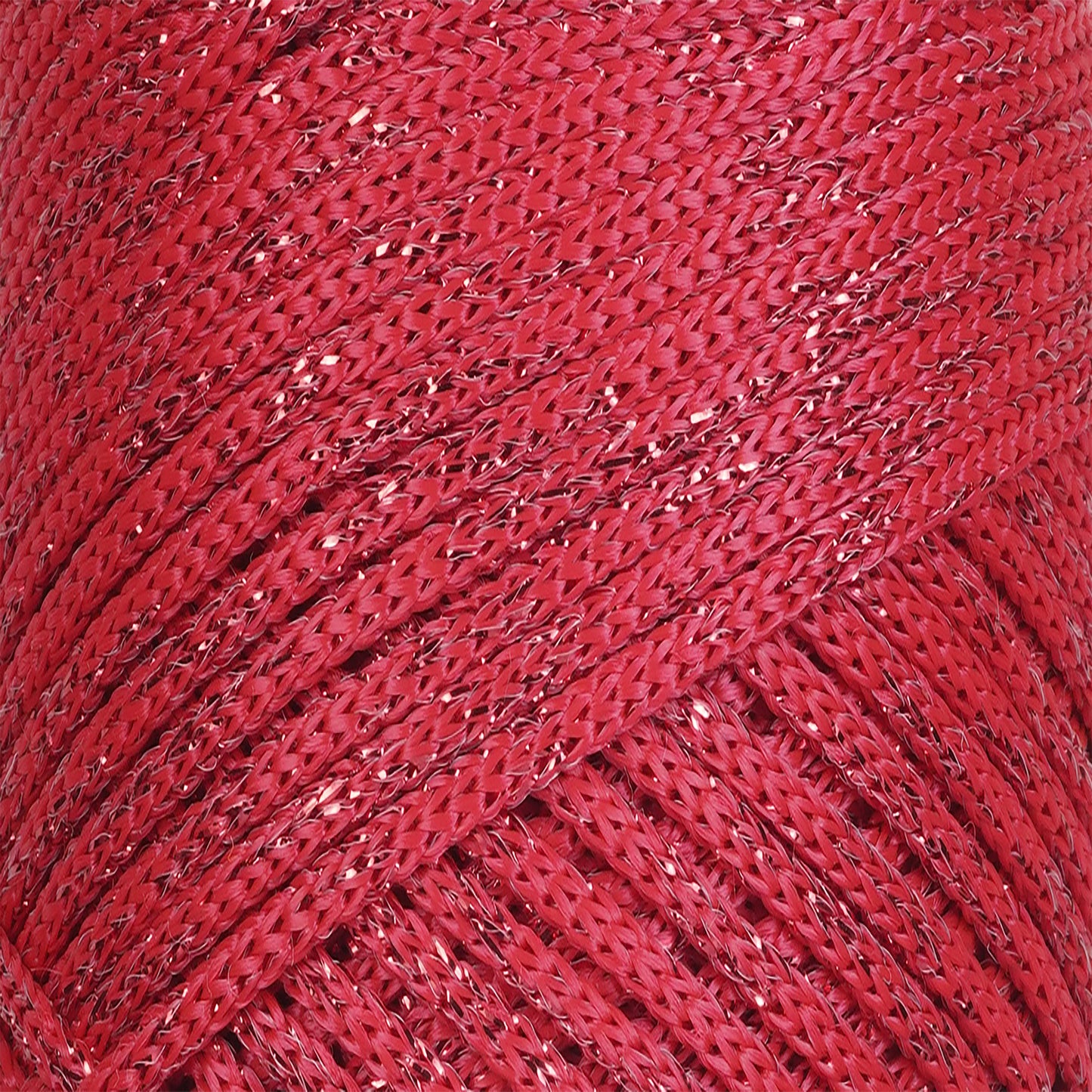 Sparkle Polyester Macrame Cord 2mm x 125 yards (375 feet)  - Red Sparkle
