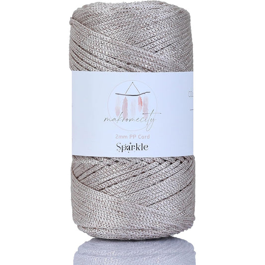 2mm x 250 yards (750 feet)  Sparkle Polyester Macrame Cord