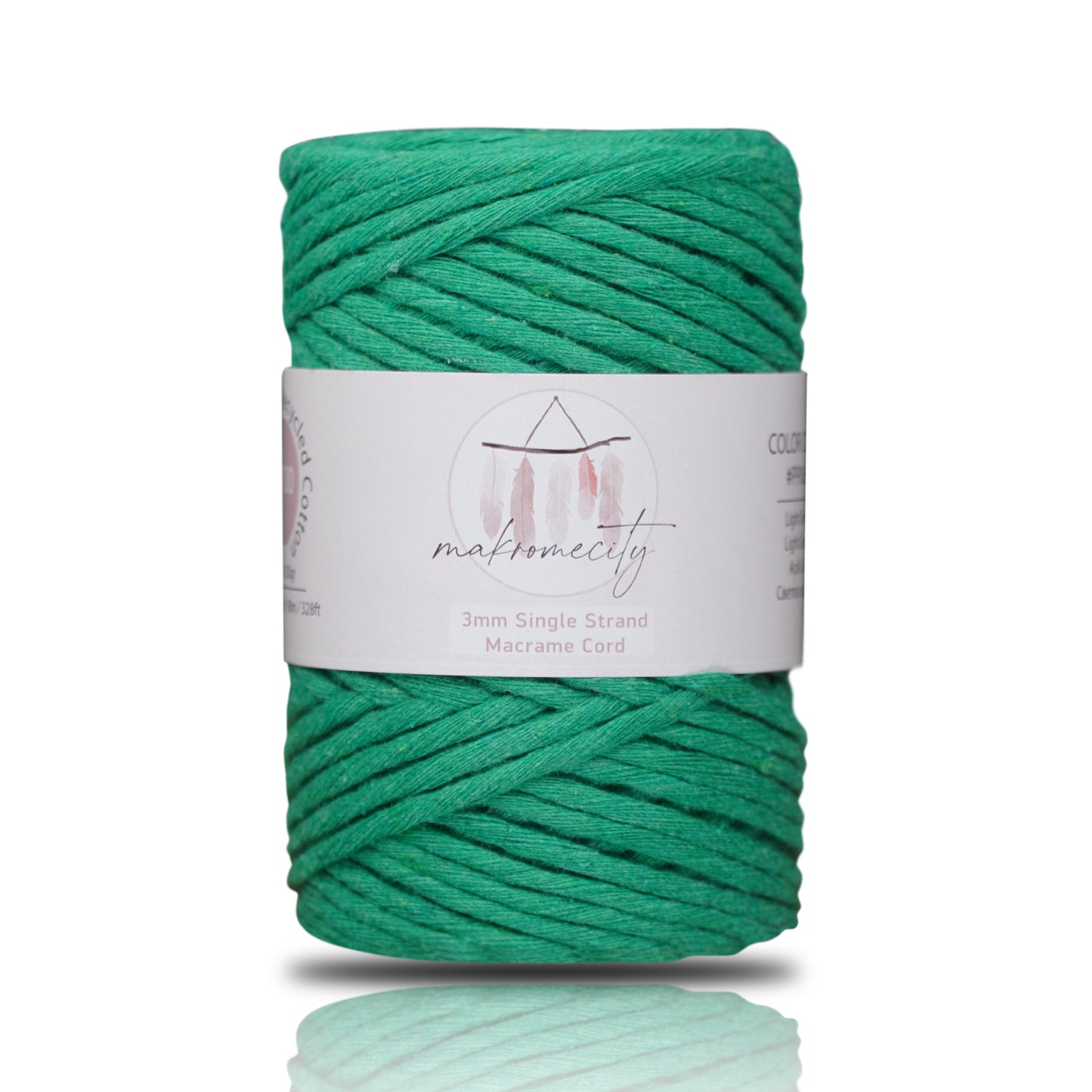 Single Strand Macrame Cord 3 mm x 109 Yards (328 feet) - Benetton
