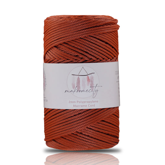 Polyester Macrame Cord 2mm x 250 yards (750 feet)  - Brick