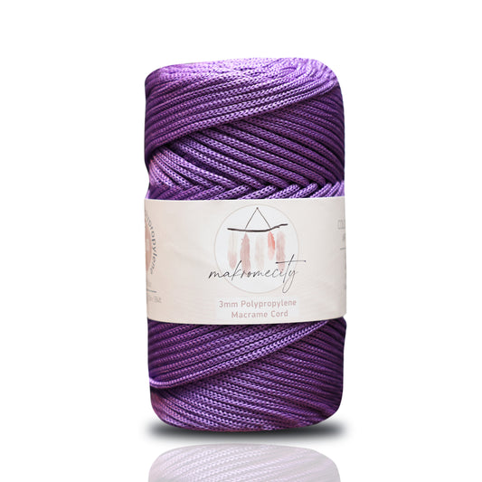Polyester Macrame Cord 3mm x 131 Yards (394 feet) Polypropylene - Lilac