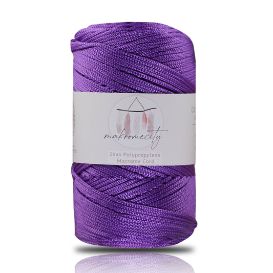 Polyester Macrame Cord 2mm x 250 yards (750 feet)  - Lilac