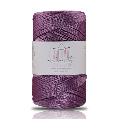 Polyester Macrame Cord 2mm x 250 yards (750 feet)  - Plum